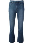 Paige 'colette' Raw Hem Cropped Jeans, Women's, Size: 30, Blue, Cotton/polyester/spandex/elastane