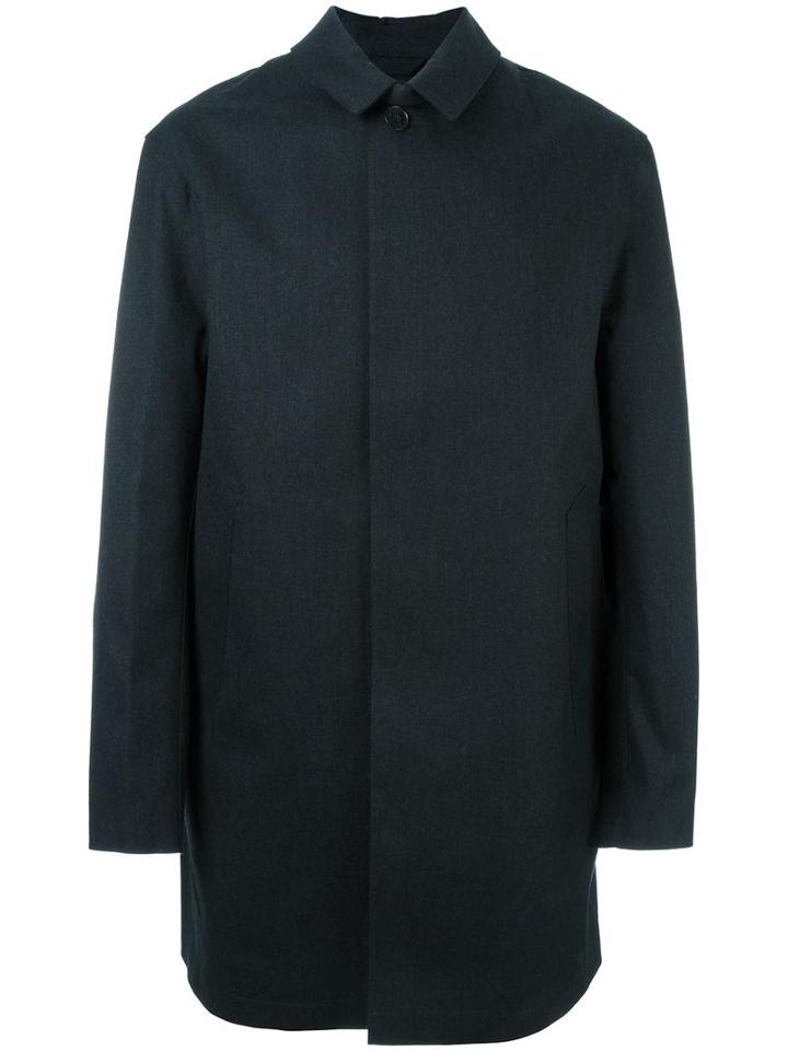 Mackintosh Single Breasted Coat, Men's, Size: 40, Black, Cotton/wool
