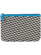 Pierre Hardy - Geometric Print Pouch - Unisex - Patent Leather/canvas - One Size, Black, Patent Leather/canvas
