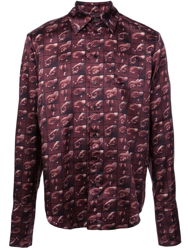 Yang Li Hands Print Shirt - Red