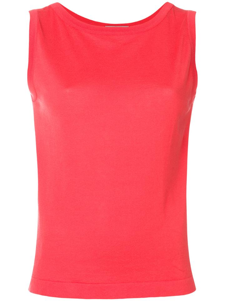 John Smedley Casual Sleeveless Top - Pink & Purple