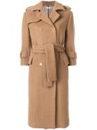Thom Browne Camel Hair Double-breasted Trench Coat - Nude & Neutrals