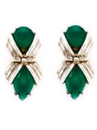 Shaun Leane 'bound' Green Onyx Earrings, Women's, Metallic