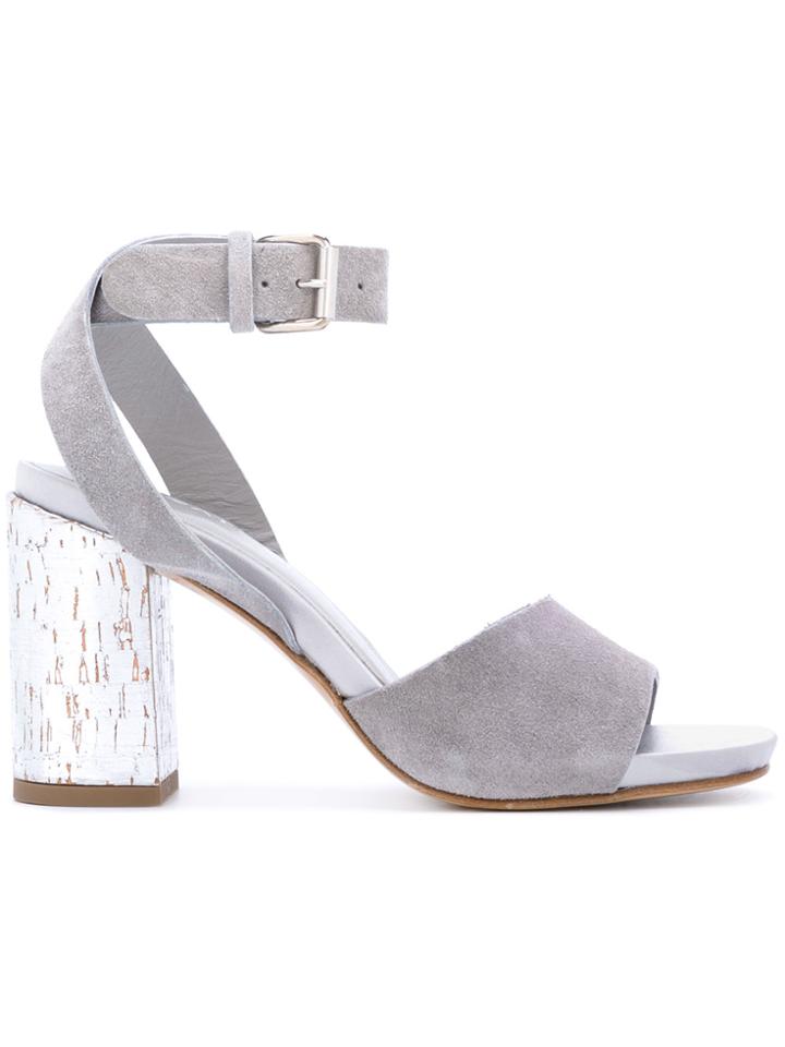 Strategia Ankle Strap Sandals - Grey