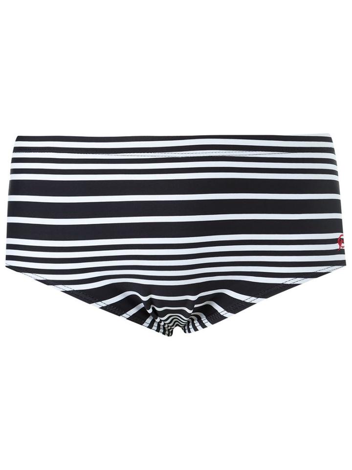 Blue Man Striped Swimming Trunks