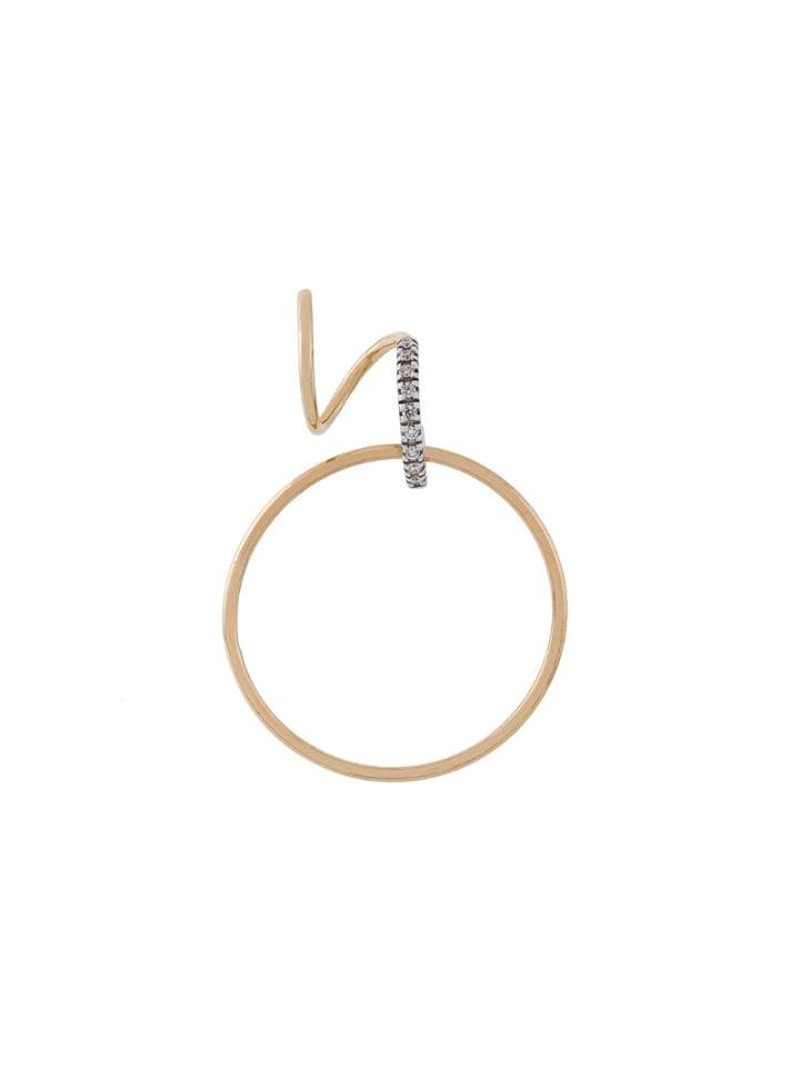 Maria Black 14kt Gold Darcy Blanc Diamond Earring (right) - Metallic