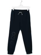 Kenzo Kids Logo Print Track Pants, Girl's, Size: 16 Yrs, Blue