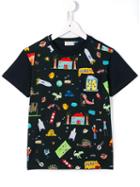 Dolce & Gabbana Kids 'back To School' T-shirt, Boy's, Size: 8 Yrs, Blue