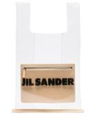 Jil Sander Market Transparent Logo Pvc Tote Bag - Neutrals