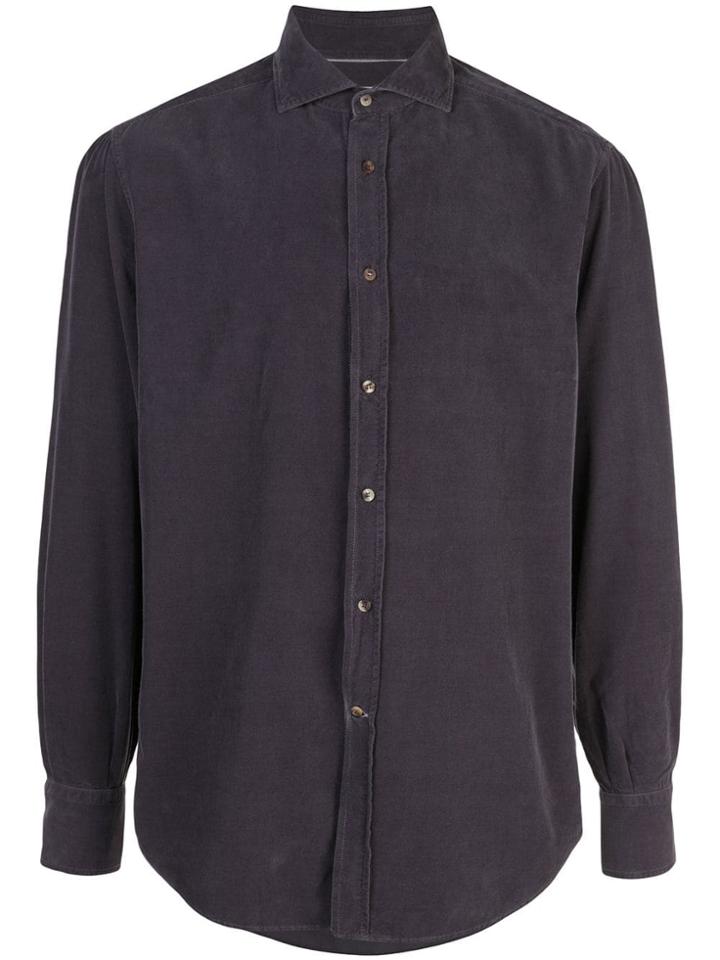 Brunello Cucinelli Velour Shirt - Purple