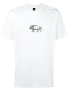 Oamc Boar Print T-shirt, Men's, Size: Small, White, Cotton