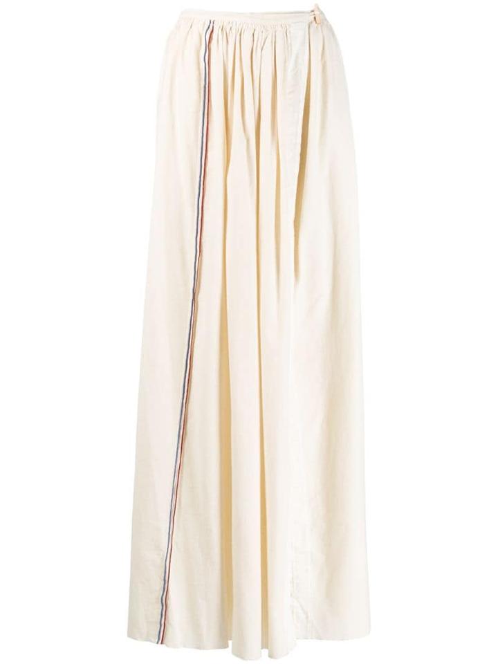 Forte Forte Embroidered Stripe Maxi Skirt - Neutrals