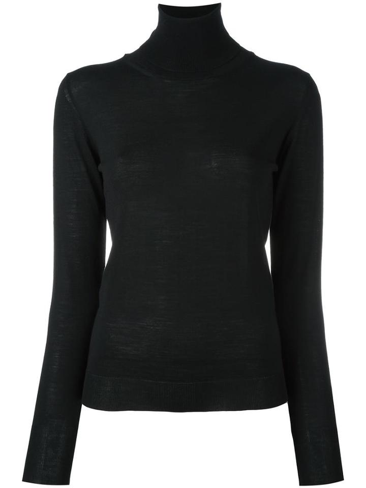 Roberto Collina Roll Neck Jumper, Women's, Size: Small, Black, Merino