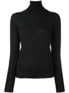 Roberto Collina Roll Neck Jumper, Women's, Size: Small, Black, Merino