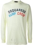 Dsquared2 Surf Crew Sweatshirt, Men's, Size: M, Yellow/orange, Cotton/linen/flax