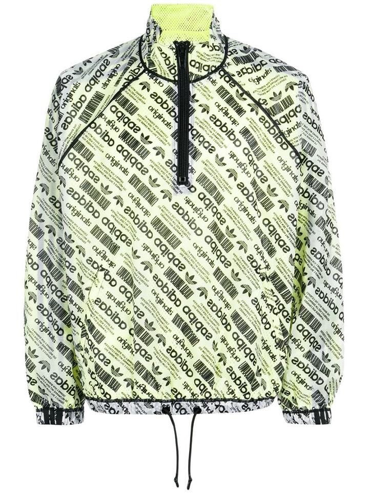 Adidas Originals By Alexander Wang Logo-print Windbreaker - White