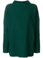 Daniela Gregis Slouchy Boat Neck Sweater - Green