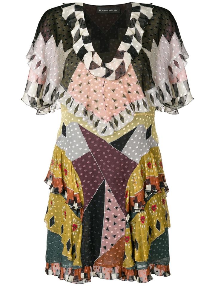 Etro Geometric Print Dress - Brown