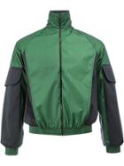 Cottweiler Contrast Sleeve Zipped Jacket - Green