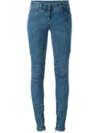 Balmain Skinny Jeans, Women's, Size: 44, Blue, Cotton/spandex/elastane