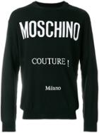 Moschino Logo Intarsia-knit Sweater - Black