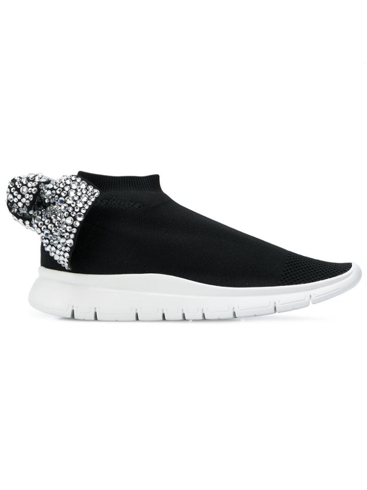 Joshua Sanders Embellished Bow Sneakers - Black