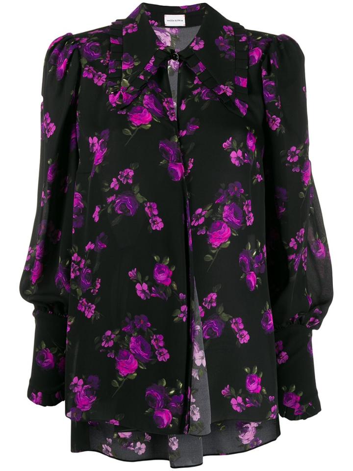 Magda Butrym Zurich Oversized-collar Blouse - Black