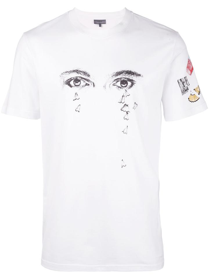 Lanvin - Eyes Print T-shirt - Men - Cotton - S, White, Cotton