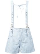 Kenzo Shorts With Braces, Women's, Size: 36, White, Cotton/polyester