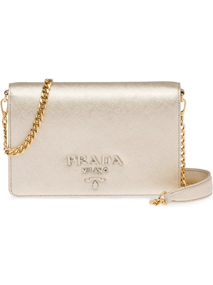 Prada Chain Strap Mini Bag - Metallic