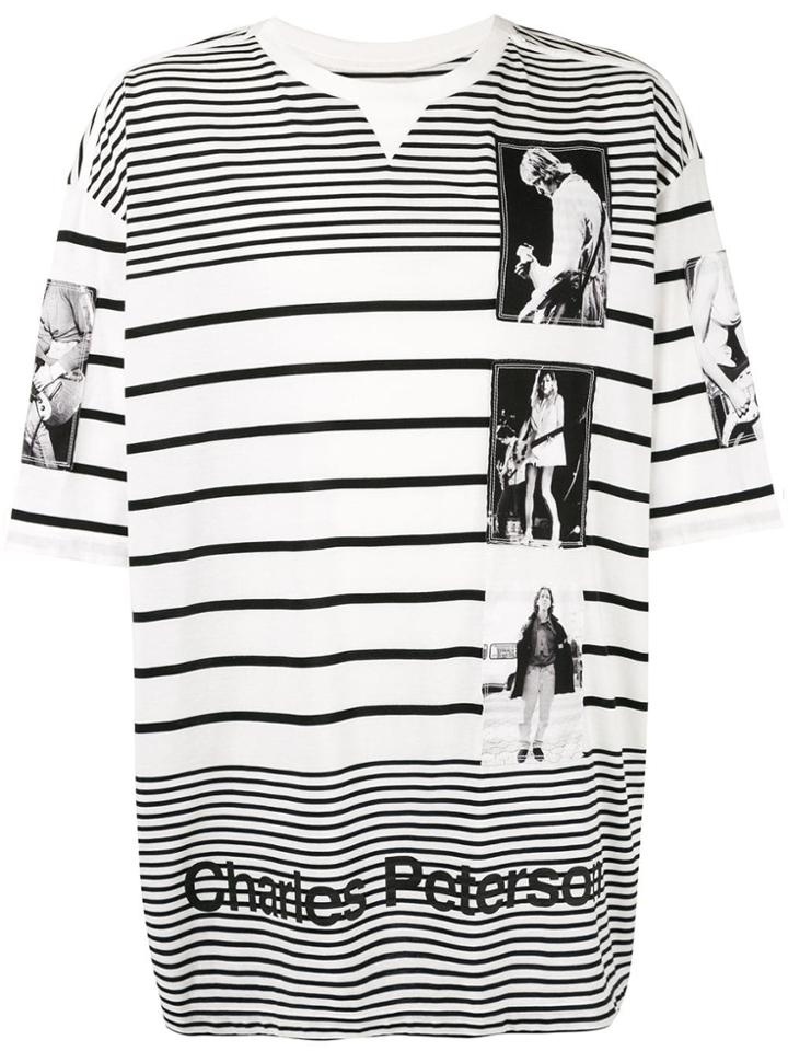 Takahiromiyashita The Soloist Band Graphic Stripe T-shirt - White