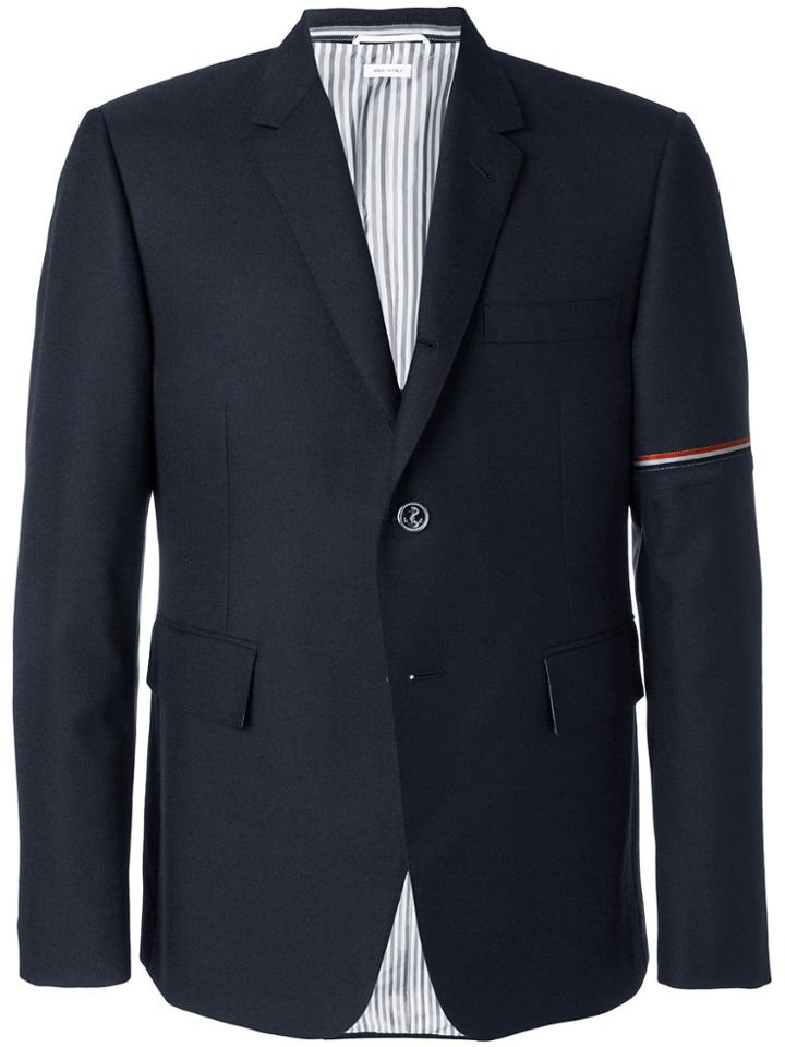 Thom Browne Single Breasted Sport Coat With Red, White And Blue