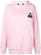 Palm Angels Logo Embroidered Hoodie - Pink & Purple