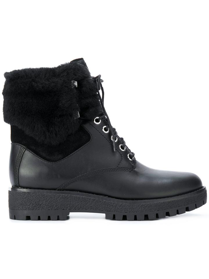 Michael Michael Kors Teddy Combat Boots - Black