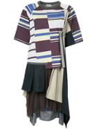 Kolor Layered T-shirt Dress - Multicolour