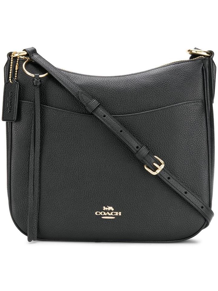 Coach Pebbled Saddle Bag - Black