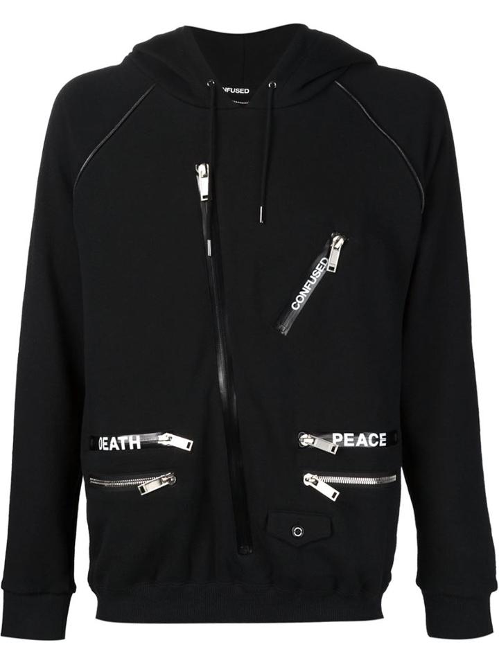 Christian Dada Zipped Pockets Hoodie