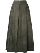 Uma Wang Pleated Midi Skirt - Green