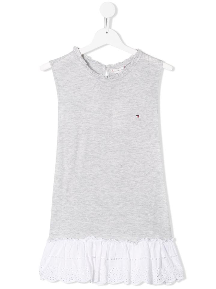 Tommy Hilfiger Junior Teen Lace Sleeveless T-shirt - Grey