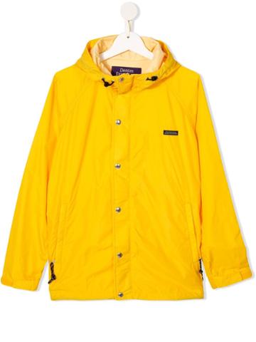 Denim Dungaree Hooded Technical Jacket - Yellow