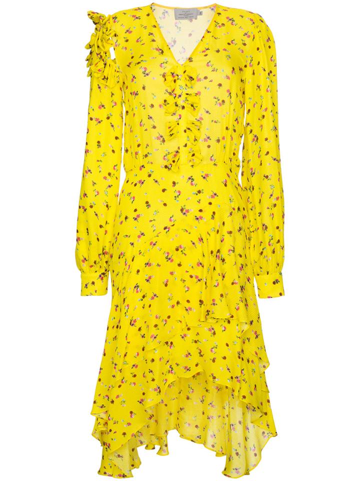 Preen By Thornton Bregazzi Margo Floral Print Asymmetric Dress -