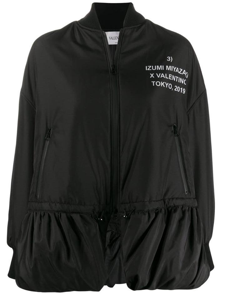 Valentino Izumi Miyazaki Print Bomber Jacket - Black