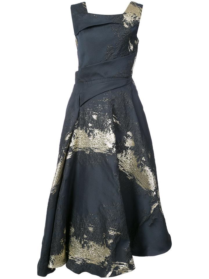 Rubin Singer Textured Asymmetric Midi Dress - Black