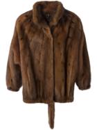 Mink Fur Coat, Women's, Size: Medium, Brown, Krizia Vintage