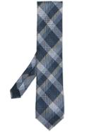 Tom Ford Woven Check Print Tie - Blue