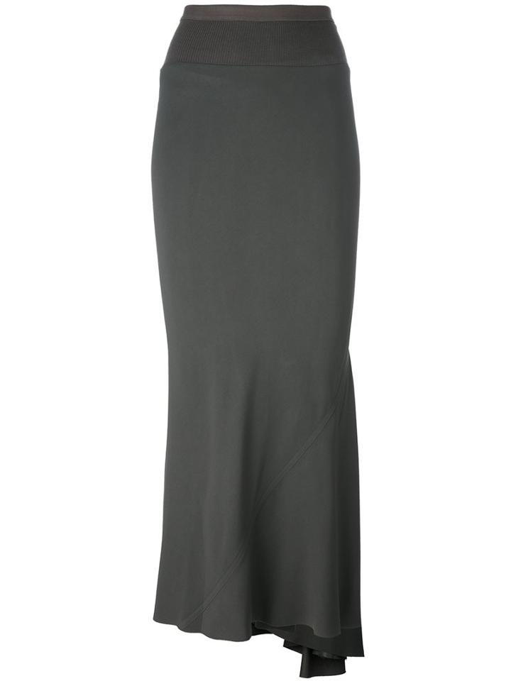 Rick Owens 'coda' Maxi Skirt, Women's, Size: 40, Grey, Acetate/viscose/cotton/polyamide