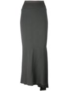 Rick Owens 'coda' Maxi Skirt, Women's, Size: 40, Grey, Acetate/viscose/cotton/polyamide