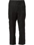 Ann Demeulemeester Jacquard Cropped Trousers - Black