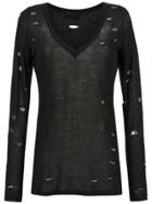 Andrea Bogosian Distressed Top - Black