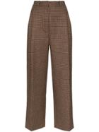 Racil Robert Houndstooth Pattern Trousers - Brown